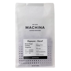 Machina Coffee Colombia - Popayan (Sugar Cane Decaf) - Espresso