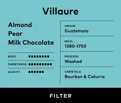 Machina Coffee COFFEE Guatemala - Finca Villaure (Washed) - Filter